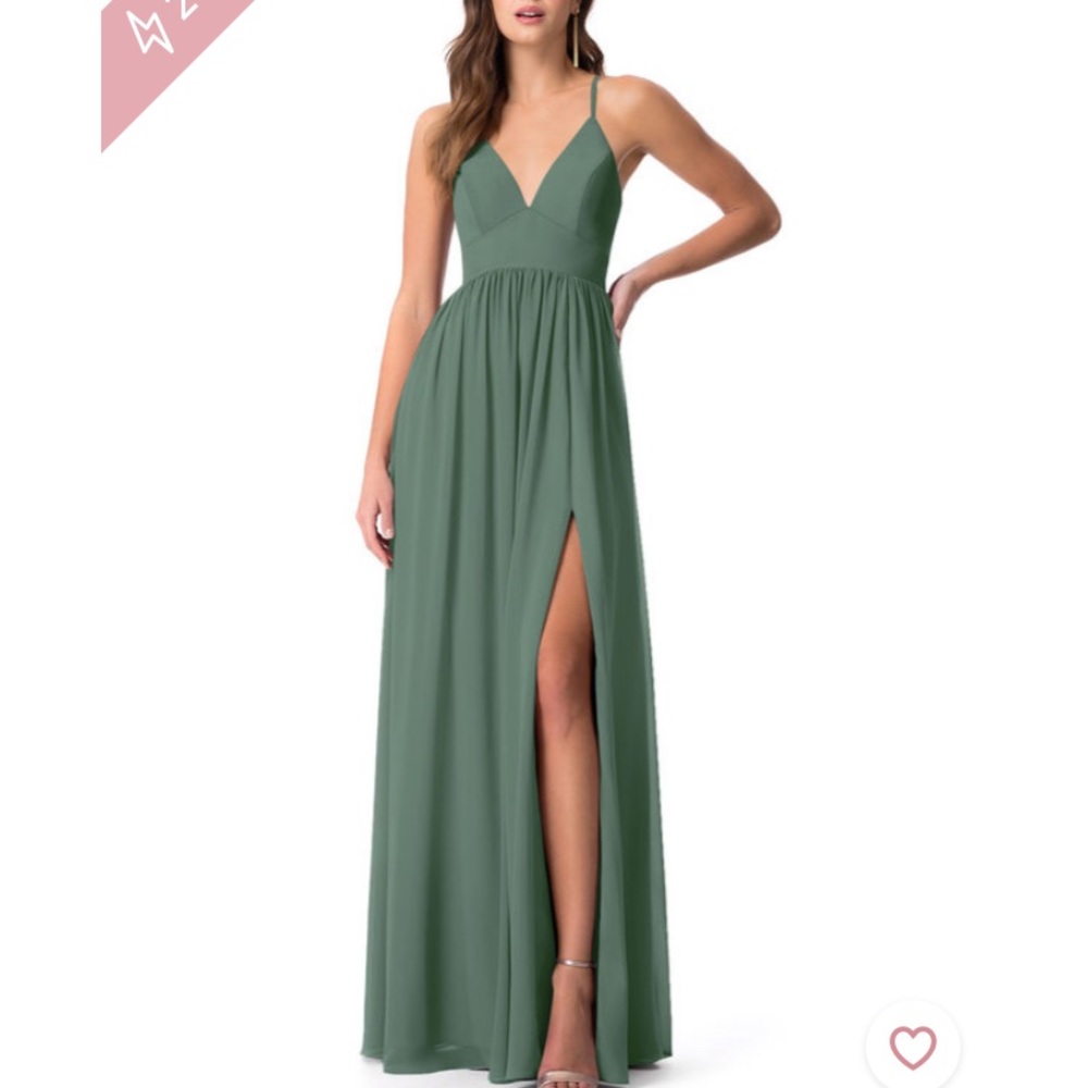 Azazie Aida Eucalyptus Bridesmaid Dress (bump friendly!)